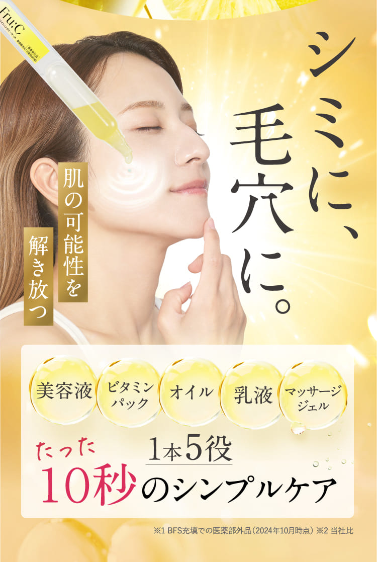 シミに、毛穴に。