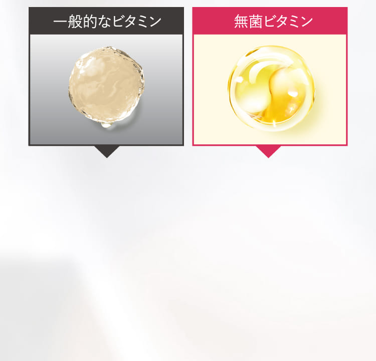 一般的なビタミン 無菌ビタミン 比較